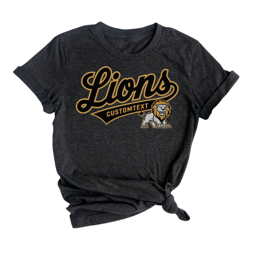 Lions High School Mascot T-Shirt – Team Spirit Wear for School Pride