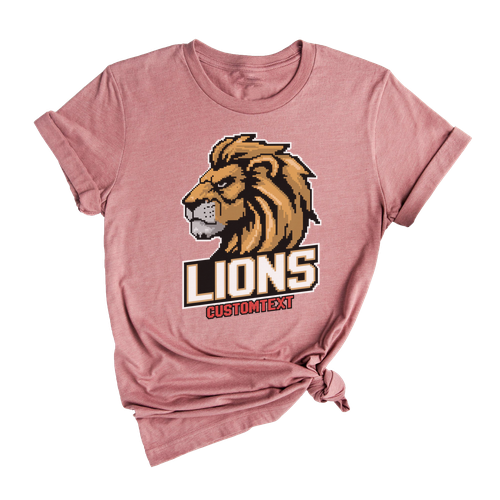 Lions Mascot Team T-Shirt – Custom Retro School Spirit Sports Tee