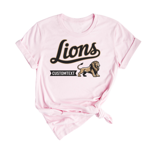 Lions Retro Mascot Shirt – Custom Full-Body Animal Graphic Team T-Shirt