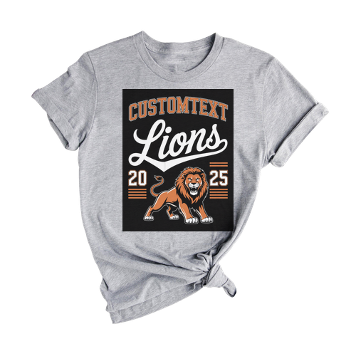 Lions School Spirit T-Shirt – Custom Class of 2025 Varsity Mascot Tee