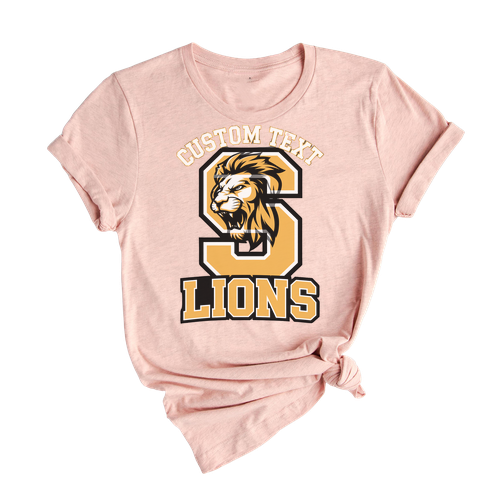 Lions Varsity Mascot Shirt – Classic Letter Patch Tee