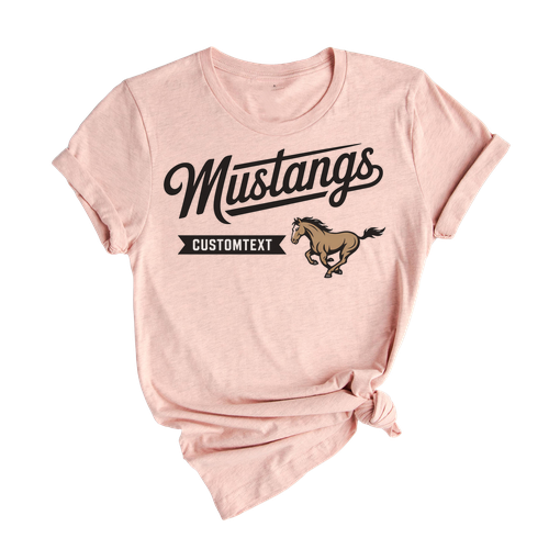 Mustangs Custom Mascot Tee – Vintage School Team Pride T-Shirt