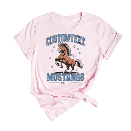 Mustangs Mascot Shirt – Fun Retro Varsity Tee