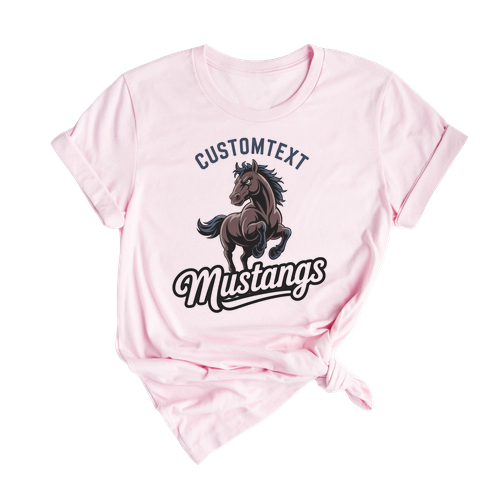 Mustangs Mascot Shirt – Retro High School Varsity Tee