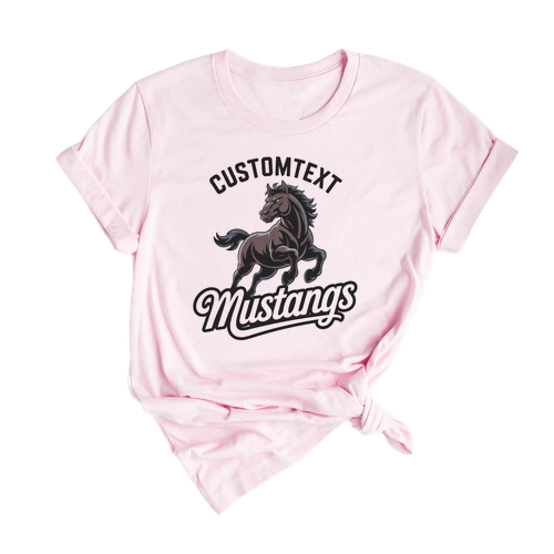 Mustangs Mascot Team T-Shirt – Classic High School Varsity Spirit Tee