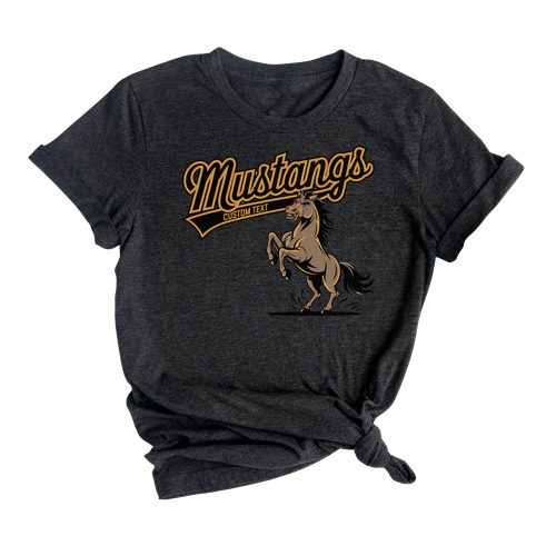 Mustangs Retro Mascot Tee – Custom Animal Style Horse Team T-Shirt