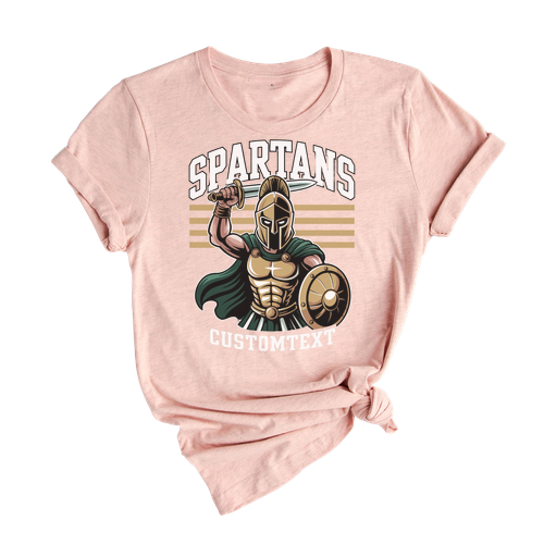Custom Spartans Mascot Shirt – Bold School Spirit Tee