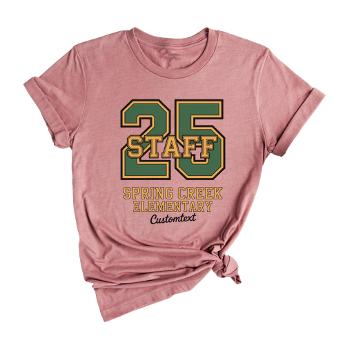 25 Staff Spring Creek Elementary Custom Retro Vintage Teacher Staff Shirt