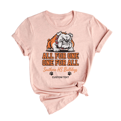 All For One One For All Southern HS Bulldogs Custom Photography Club Shirt Vintage Bulldog