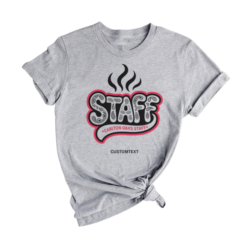 Carlton Oaks Staff Shirt Retro Fun Doodle Style Custom Teacher Staff Tee
