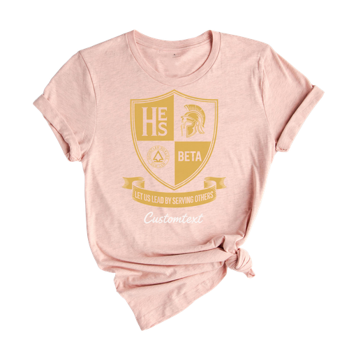 HE BETA Crest Shirt – Let Us Lead by Serving Others _ Custom Beta Club Shirt, Vintage Academic Shield Style