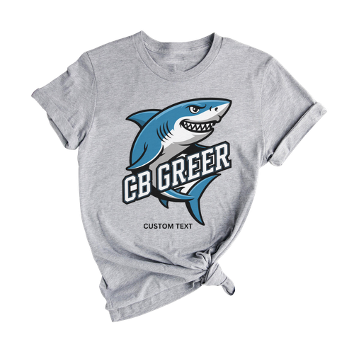 CB Greer Shark Mascot Staff Shirt Custom Fun Animal Teacher Staff Tee