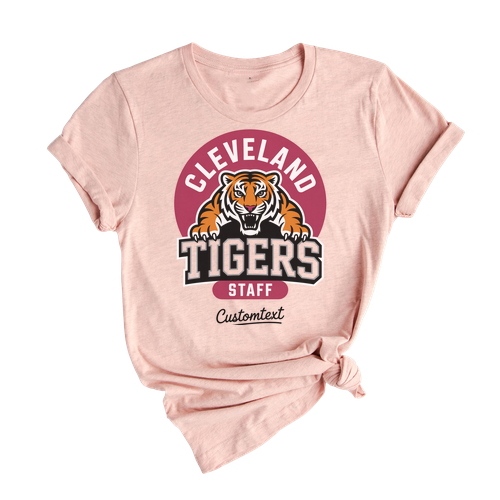 Cleveland Tigers Staff Custom Text Shirt - Vintage Retro Fun Teacher Staff Shirt