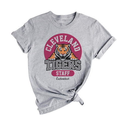 Cleveland Tigers Staff Shirt Custom Text Retro Vintage Fun Teacher Staff Tee