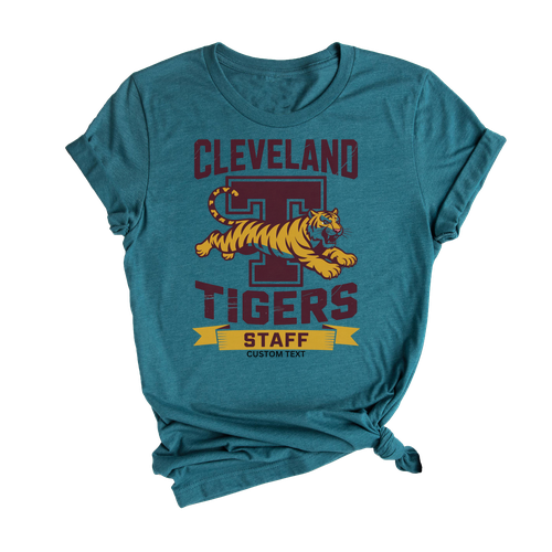 Cleveland Tigers Staff Shirt Custom Text Vintage Retro Photography Teacher Tee