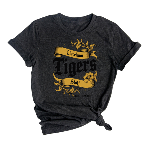 Cleveland Tigers Staff Shirt Vintage Flower Retro Custom Teacher Staff Tee
