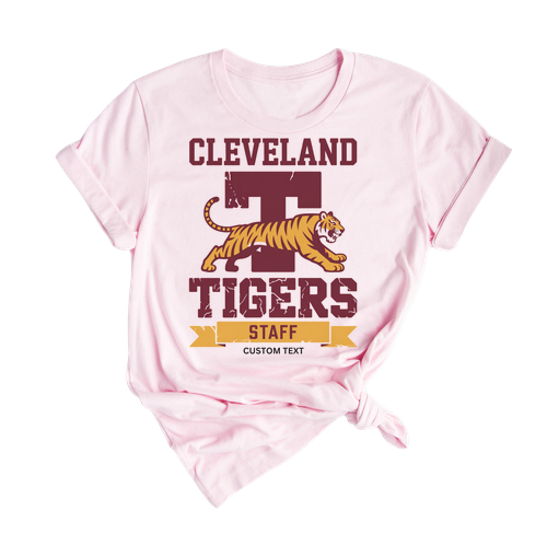 Custom Cleveland Tigers Staff Shirt Retro Tiger Club Vintage Teacher Staff Tee
