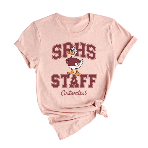Custom SPHS Staff Shirt Retro Vintage Duck Mascot Photography Teacher Staff Tee