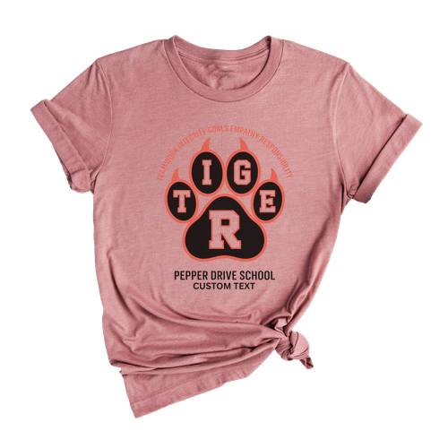 Custom Tiger Staff Shirt Vintage Photography Teamwork Integrity Goals Empathy Responsibility Tee
