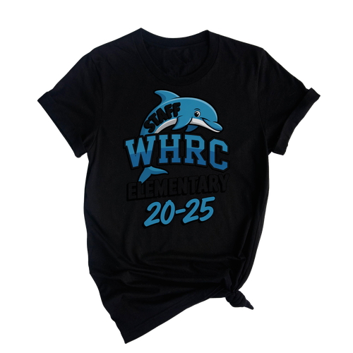 Custom WHRC Elementary Dolphin Staff Shirt Retro Fun Club Teacher Staff Tee