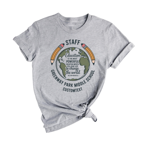 Education Is The Most Powerful Weapon Staff Shirt – Custom Teacher Vintage Tee