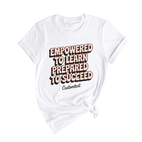 Empowered To Learn Prepared To Succeed Shirt Vintage Teacher Staff Photography Tee