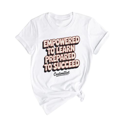 Empowered To Learn Prepared To Succeed Teacher Staff Shirt – Custom Text Vintage Photography Club Shirt