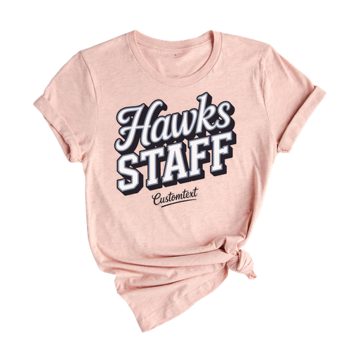 Hawks Staff Customtext Vintage Retro Photography Club Shirt - Fun Personalized Tee