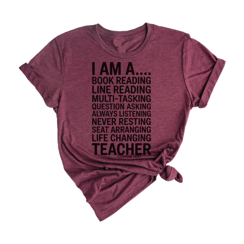 I Am A Book Reading Multi-Tasking Teacher Shirt Fun Quote Custom Staff Tee