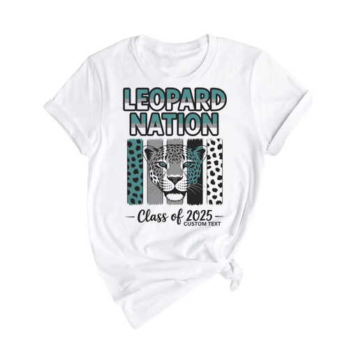 Leopard Nation Class Of 2025 Shirt Vintage Custom Teacher Staff Photography Tee