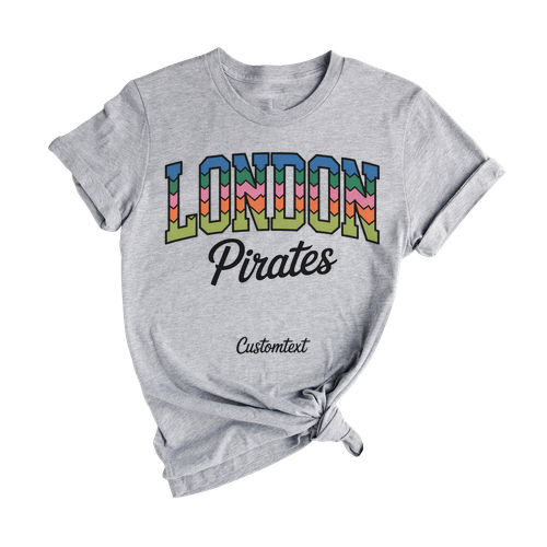 london pirates colorful chevron vintage custom teacher staff shirt