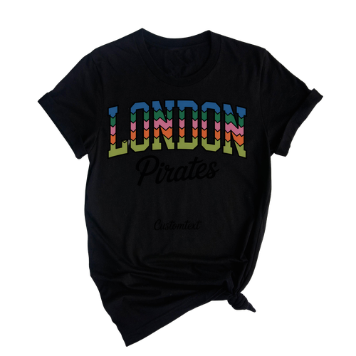 london pirates colorful chevron vintage custom teacher staff shirt