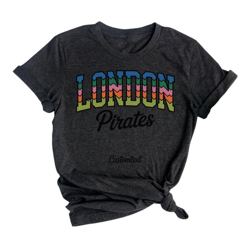 london pirates colorful chevron vintage custom teacher staff shirt