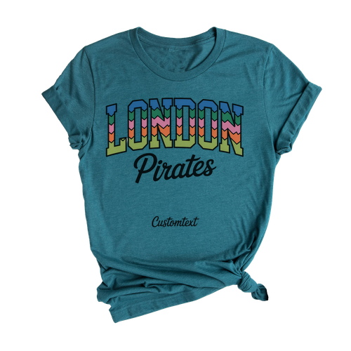 london pirates colorful chevron vintage custom teacher staff shirt