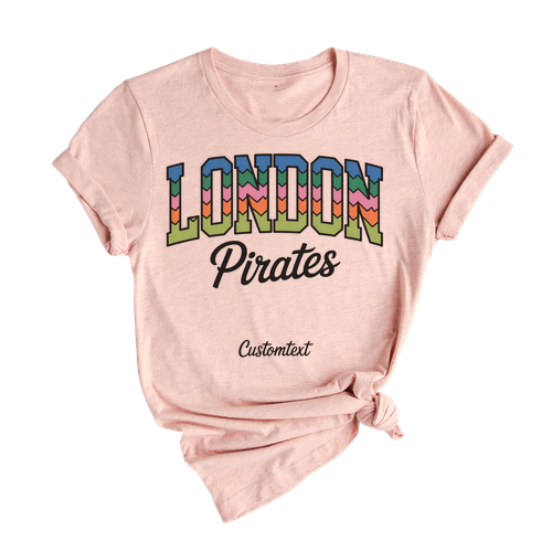 london pirates colorful chevron vintage custom teacher staff shirt