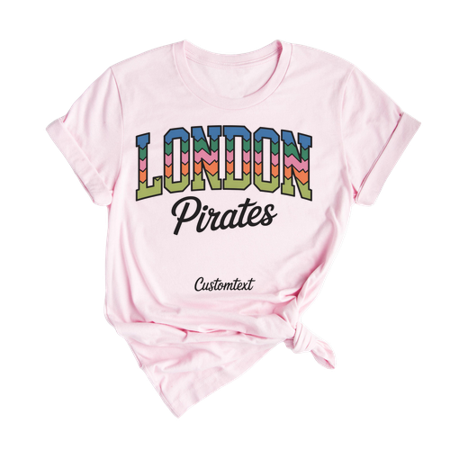 london pirates colorful chevron vintage custom teacher staff shirt