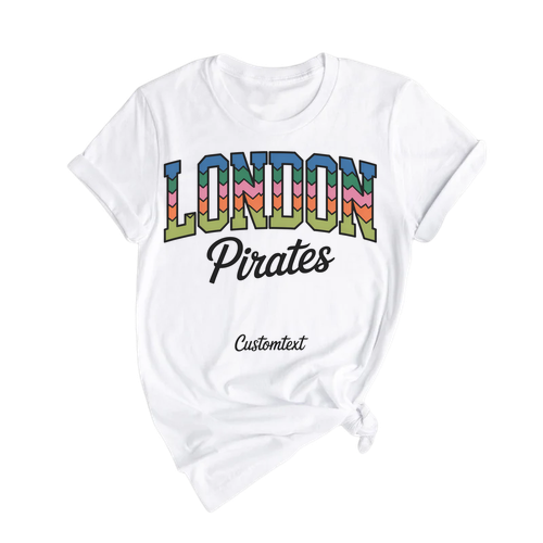 London Pirates Colorful Chevron Vintage Custom Teacher Staff Shirt
