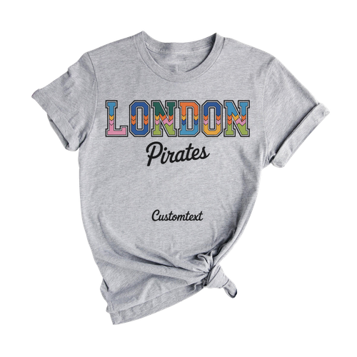 london pirates shirt colorful chevron vintage style custom teacher staff tee