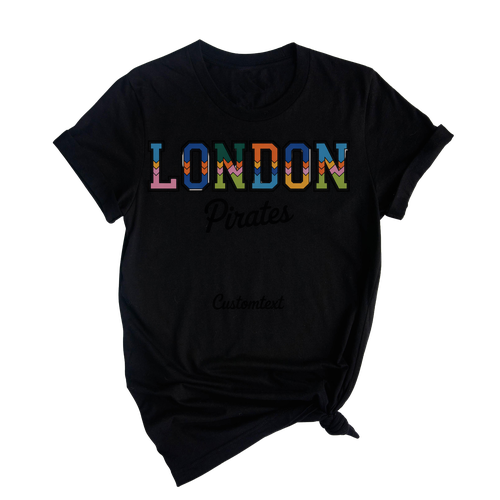 London Pirates Shirt Colorful Chevron Vintage Style Custom Teacher Staff Tee