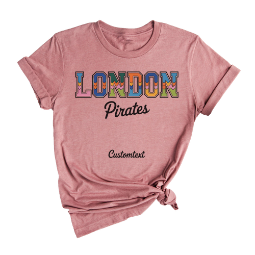 london pirates shirt colorful chevron vintage style custom teacher staff tee