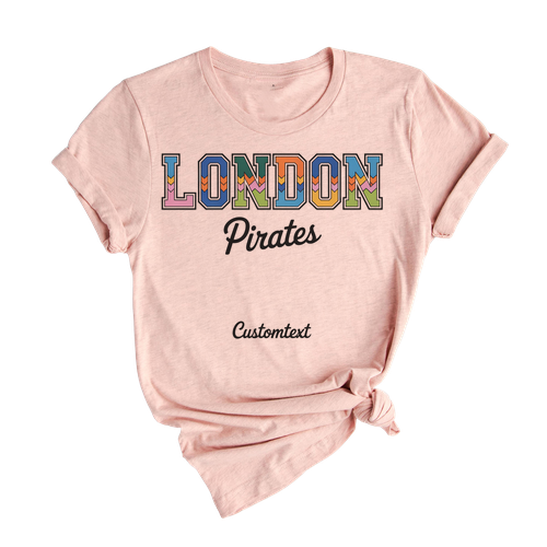 london pirates shirt colorful chevron vintage style custom teacher staff tee