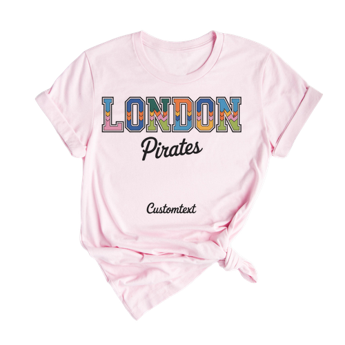 london pirates shirt colorful chevron vintage style custom teacher staff tee