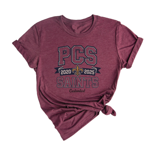 PCS Saints 2020–2025 Shirt Custom Class Reunion Retro Fleur De Lis Teacher Staff Tee