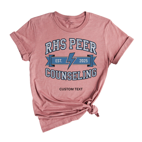 RHS Peer Counseling Est. 2025 Shirt – Custom Student Club Lightning Tee