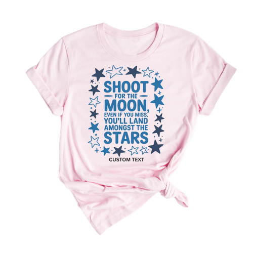 Shoot For The Moon Even If You Miss You’ll Land Amongst The Stars Custom Vintage Photography Teacher Staff Shirt