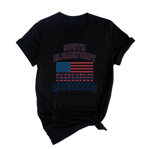 South Elementary Here To Serve Custom Retro Vintage Photography American Pride Shirt