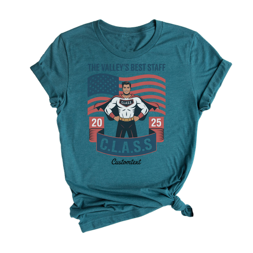 The Valley’s Best Staff 2025 Retro Superhero Custom Photography Teacher Staff Shirt