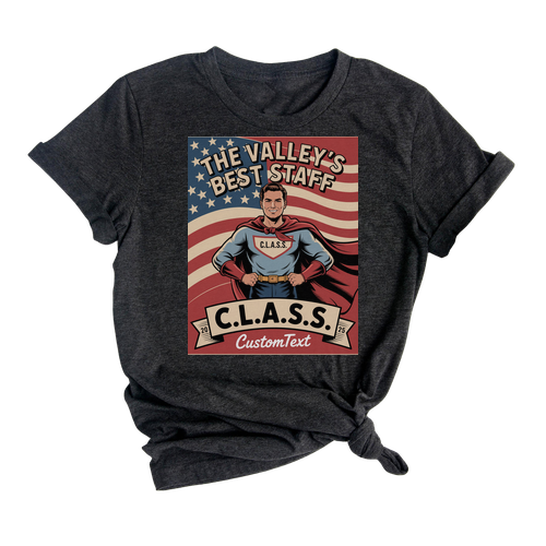 The Valley’s Best Staff 2025 Shirt Retro Superhero Custom Photography Teacher Staff Tee