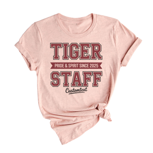 Tiger Staff Pride & Spirit Since 2025 Shirt Custom Retro Teacher Mascot Tee