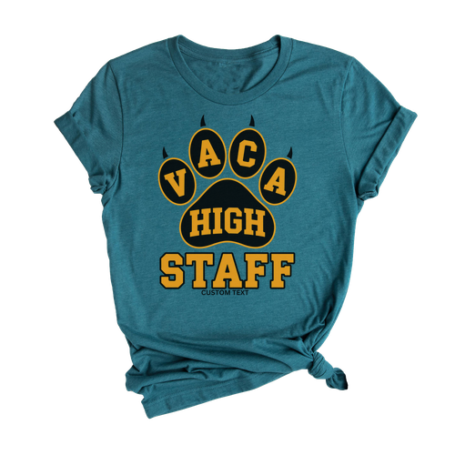 Vaca High Staff Shirt Custom Text Vintage Photography Club Teacher Staff Tee